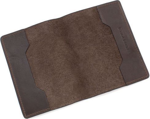 Темно-коричнева шкіряна обкладинка для паспорта Grande Pelle 252620