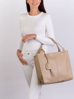Женская кожаная сумка-шоппер VIRGINIA CONTI VC01362 light taupe