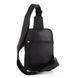 Чоловіча шкіряна сумка через плече чорного кольору Newery N6896FA