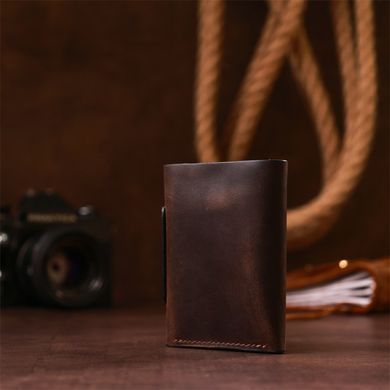 Женский кожаный маленький кошелёк на магните GRANDE PELLE 504120