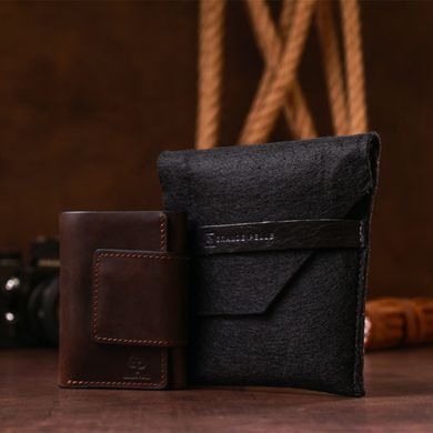 Женский кожаный маленький кошелёк на магните GRANDE PELLE 504120