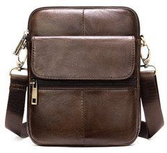 Коричнева шкіряна сумка-месенджер Bexhill BX7350 Brown