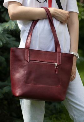 Жіноча шкіряна сумка бордового кольору Grande Pelle 772661