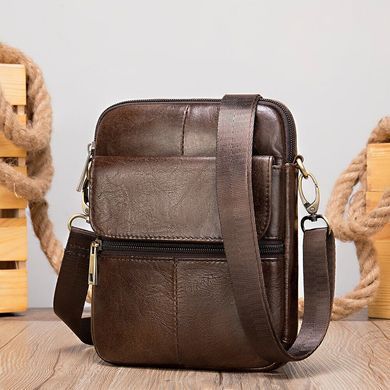 Коричневая кожаная сумка-мессенджер Bexhill BX7350 Brown