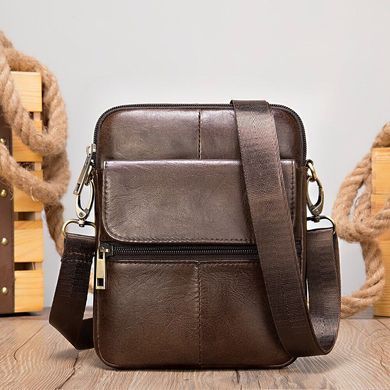 Коричневая кожаная сумка-мессенджер Bexhill BX7350 Brown