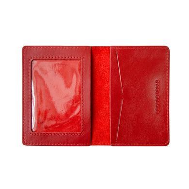 Червона шкіряна обкладинка для військового квитка Grande Pelle 257660