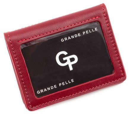 Красная кожаная обложка для водительских прав Grande Pelle 221660