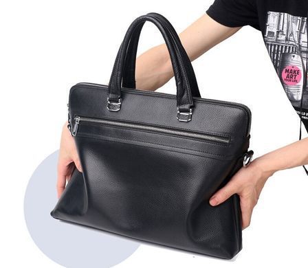 Сумка для ноутбука шкіряна чорного кольору Bexhill Bx17610 Black