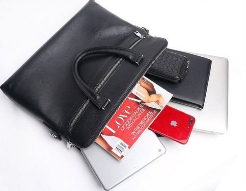 Сумка для ноутбука шкіряна чорного кольору Bexhill Bx17610 Black