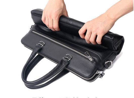Сумка для ноутбука шкіряна чорного кольору Bexhill Bx17610 Black