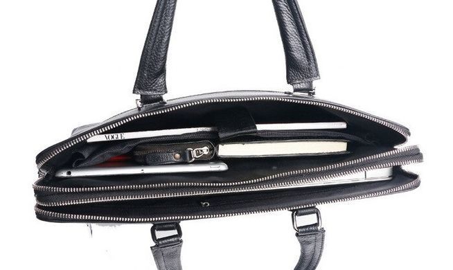 Сумка для ноутбука шкіряна чорного кольору Bexhill Bx17610 Black