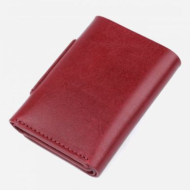 Маленькое бордовое кожаное портмоне для женщин GRANDE PELLE 504661