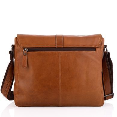 Рыжая кожаная сумка под документы HILL BURRY 3058/10025HB Brown