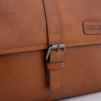 Рыжая кожаная сумка под документы HILL BURRY 3058/10025HB Brown