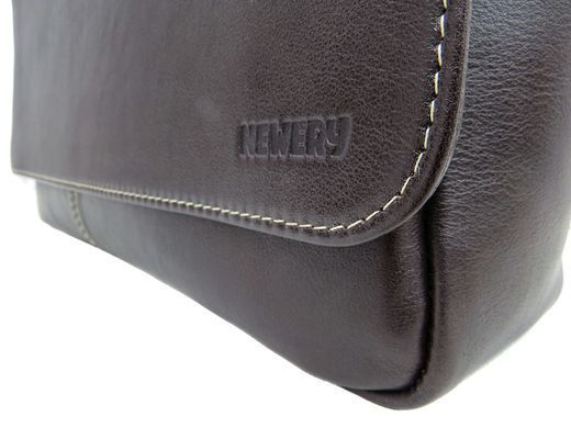 Коричнева шкіряна сумка через плече Newery N1960GC