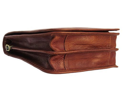 Руда шкіряна сумка через плече Newery N4227GCR