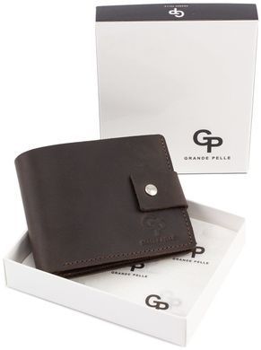 Коричневий шкіряний гаманець Grande Pelle 542120