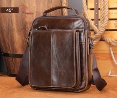 Коричнева шкіряна чоловіча барсетка Bexhill Bx379 Coffe