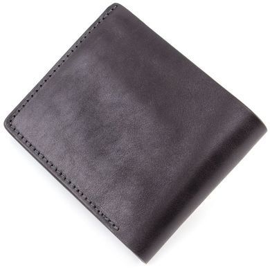 Чоловіче шкіряне портмоне на магніті чорного кольору Grande Pelle 505610