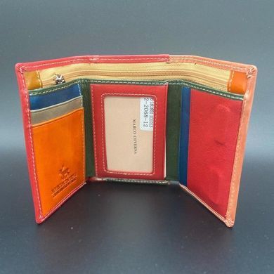 Персиковый женский кошелёк из комбинированной кожи Marco Coverna 2-2068-12