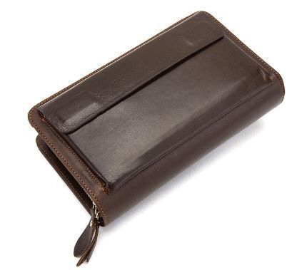 Мужской кожаный клатч Bexhill Bx9069-1C тёмно-коричневый