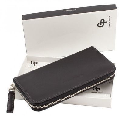Великий шкіряний гаманець на блискавці унісекс Grande Pelle 532610