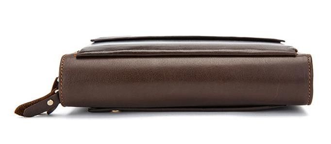 Мужской кожаный клатч Bexhill Bx9069-1C тёмно-коричневый