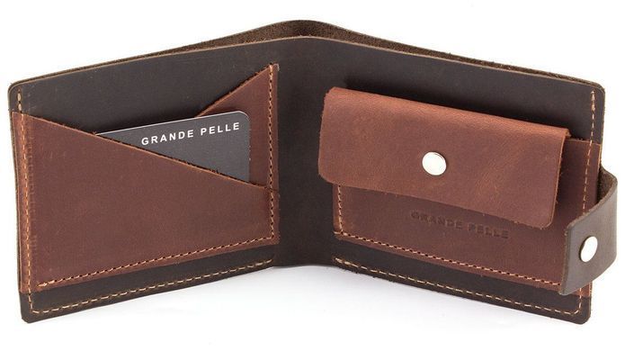 Коричневый кожаный кошелёк Grande Pelle 54212010