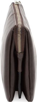 Великий чоловічий шкіряний клатч коричневого кольору Grande Pelle 705620