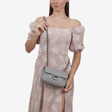 Женская кожаная сумочка серого цвета VIRGINIA CONTI VC1412 Light-grey