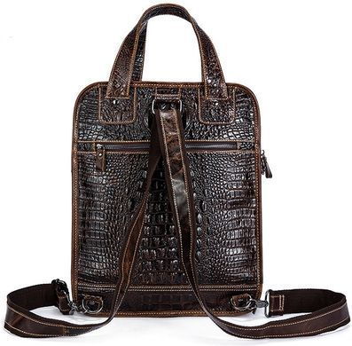 Коричневая кожаная сумка - рюкзак Bexhill Bx47-9909C