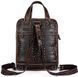 Коричневая кожаная сумка - рюкзак Bexhill Bx47-9909C