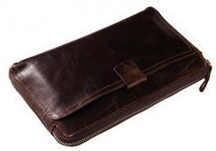 Шкіряний чоловічий клатч Tiding Bag 8037C коричневий