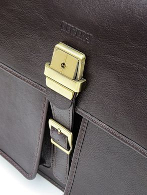Коричневий чоловічий портфель з гладкої шкіри Newery N7164GC