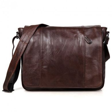 Коричнева шкіряна сумка для документів через плече Bexhill Bx7448 Coffe