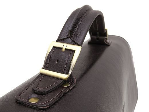 Коричневий чоловічий портфель з гладкої шкіри Newery N7164GC