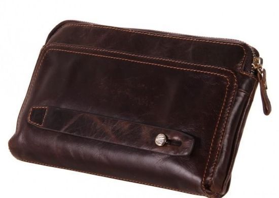 Шкіряний чоловічий клатч Tiding Bag 8037C коричневий