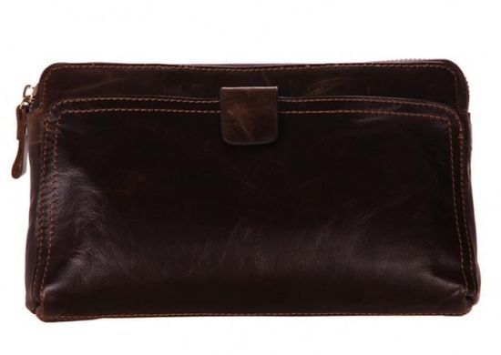 Шкіряний чоловічий клатч Tiding Bag 8037C коричневий