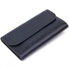Темно-синій шкіряний чоловічий клатч Grande Pelle 704670