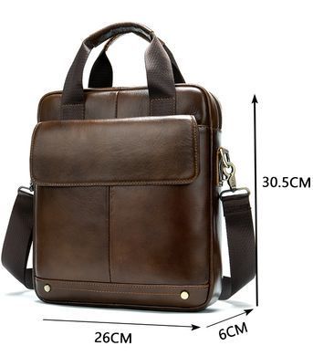 Коричнева чоловіча шкіряна сумка через плече формату А4 Bexhill Bx8579 coffe