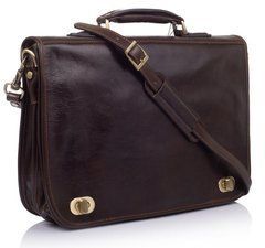 Коричневий шкіряний портфель VIRGINIA CONTI VCm141305/08810brown