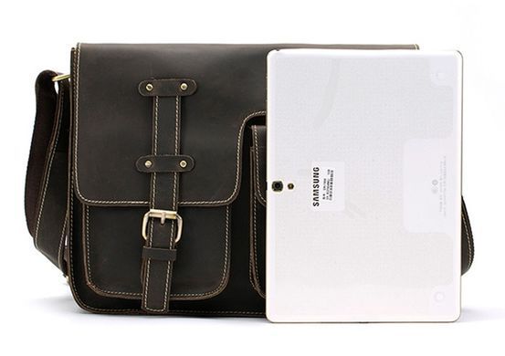 Темно-коричнева вінтажна сумка з кінської шкіри Bexhill Bx1050C