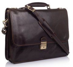 Стильний шкіряний портфель VIRGINIA CONTI VCMJN02BROWN