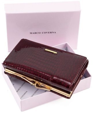 Бордовий лаковий гаманець Marco Coverna 403-2490-4