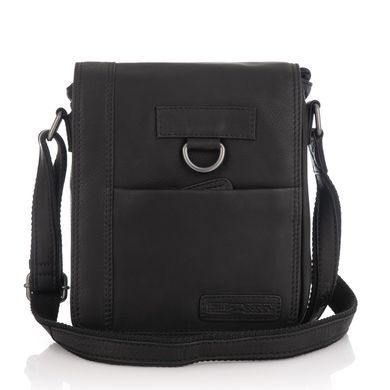Кожаная сумка мессенджер HILL BURRY - VC10035HB Black