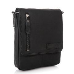 Чоловіча Шкіряна сумка через плече з клапаном HILL BURRY - VC10041HB Black