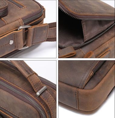 Чоловіча барсетка через плече з vintage шкіри Bexhill bx6014 coffe