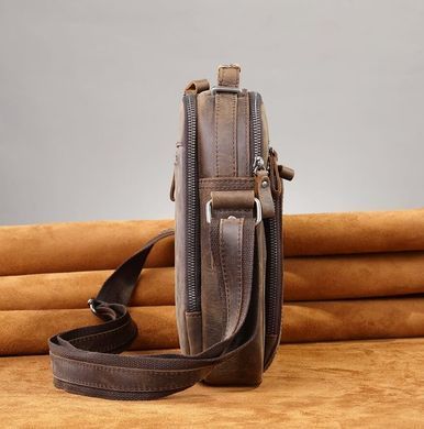 Чоловіча барсетка через плече з vintage шкіри Bexhill bx6014 coffe