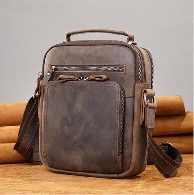 Чоловіча барсетка через плече з vintage шкіри Bexhill bx6014 coffe