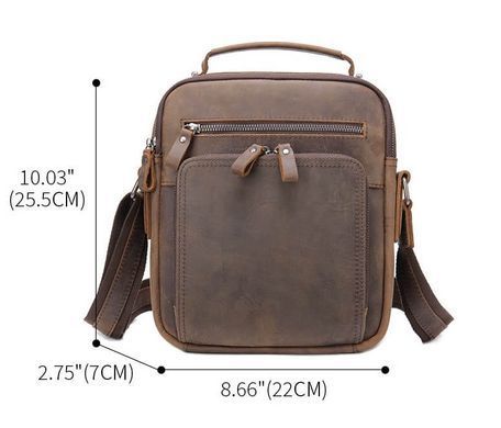 Чоловіча барсетка через плече з vintage шкіри Bexhill bx6014 coffe